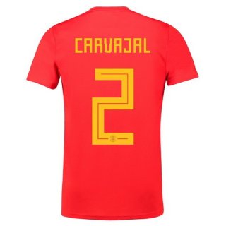 Maglia Spagna Home Carvajal 2018 Rosso