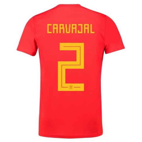 Maglia Spagna Home Carvajal 2018 Rosso