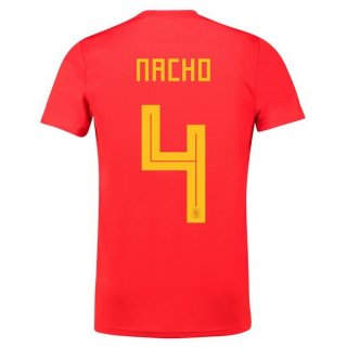 Maglia Spagna Home Nacho 2018 Rosso