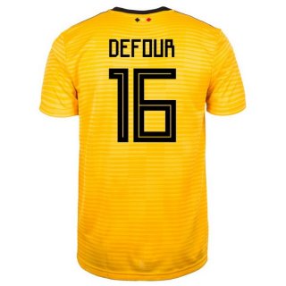Maglia Belgio Away Defour 2018 Giallo