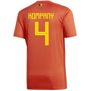 Maglia Belgio Home Kompany 2018 Rosso