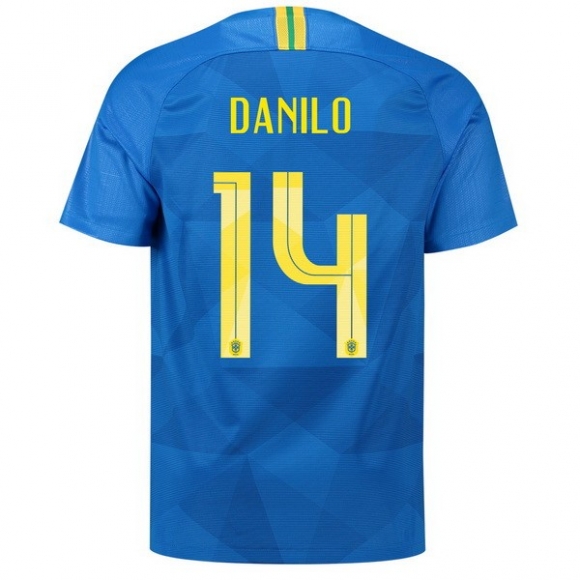 Maglia Brasile Away Danilo 2018 Blu