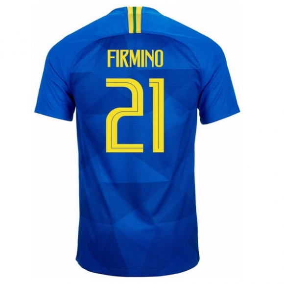 Maglia Brasile Away Firmino 2018 Blu