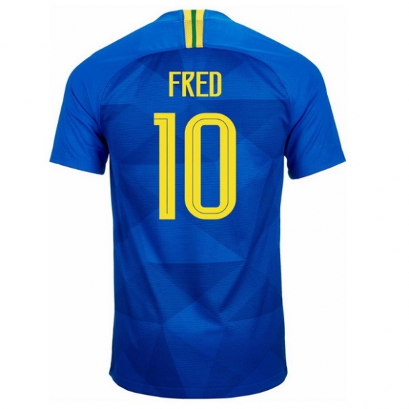 Maglia Brasile Away Fred 2018 Blu