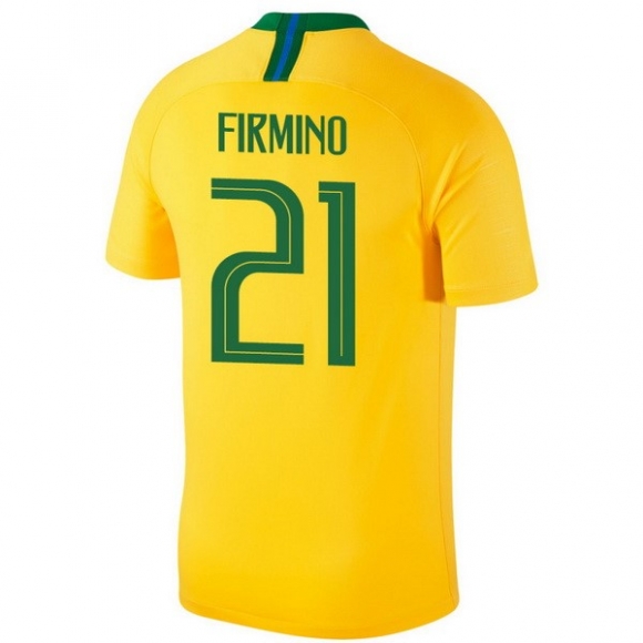 Maglia Brasile Home Firmino 2018 Giallo