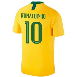 Maglia Brasile Home Ronaldinho 2018 Giallo