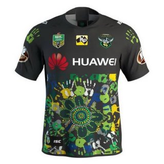 Maglia Canberra Raiders Edizione Commemorativa 2018 Nero Verde