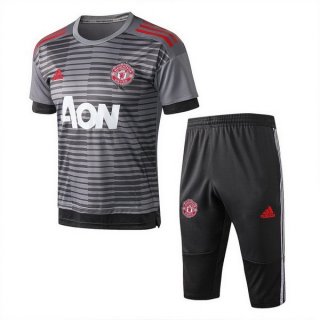 Maglia Formazione Manchester United Set Completo 2018/19 Grigio