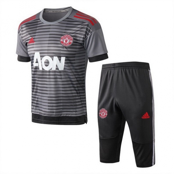 Maglia Formazione Manchester United Set Completo 2018/19 Grigio