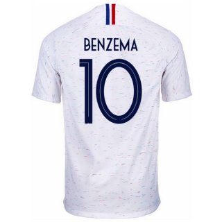 Maglia Francia Away Benzema 2018 Bianco