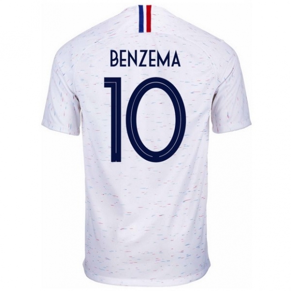 Maglia Francia Away Benzema 2018 Bianco