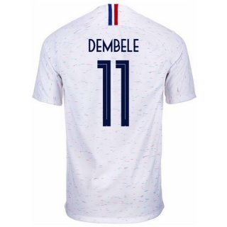Maglia Francia Away Dembele 2018 Bianco