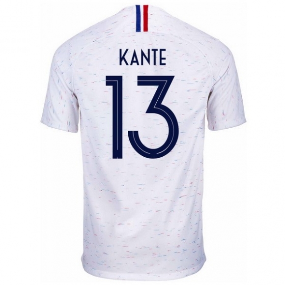Maglia Francia Away Kante 2018 Bianco