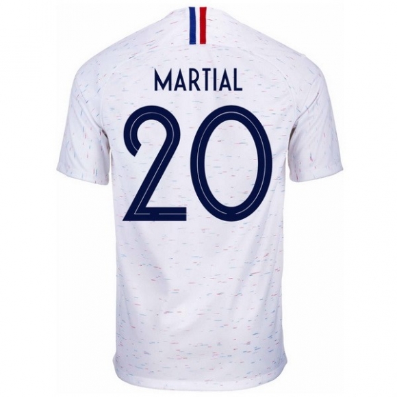 Maglia Francia Away Martial 2018 Bianco