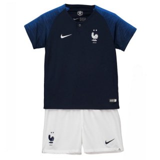Maglia Francia Home Bambino 2018 Nero