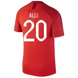 Maglia Inghilterra Away Alli 2018 Rosso