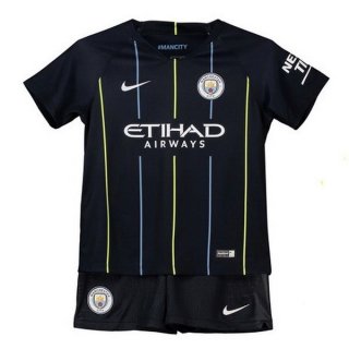 Maglia Manchester City Away Bambino 2018/19 Blu