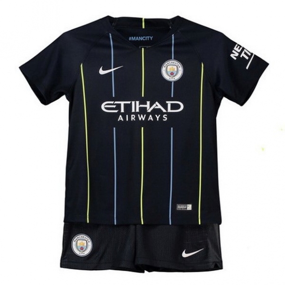 Maglia Manchester City Away Bambino 2018/19 Blu