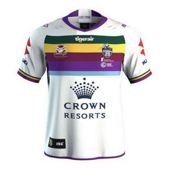 Maglia Melbourne Storm Testimonial 2018 Bianco