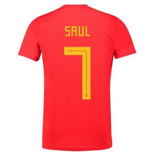 Maglia Spagna Home Saul 2018 Rosso