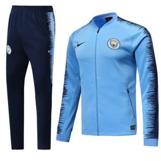 Felpa Manchester City 2018/19 Blu Luce