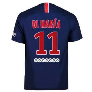 Maglia Paris Saint Germain Home Di Maria 2018/19 Blu