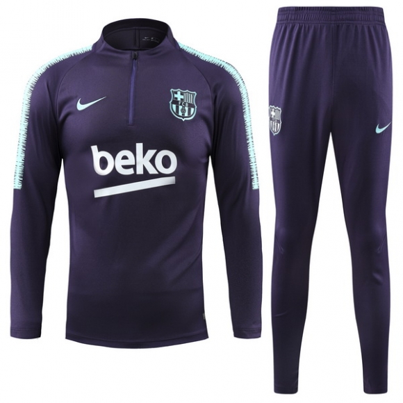 Felpa Barcellona 2018/19 Blu Porpora