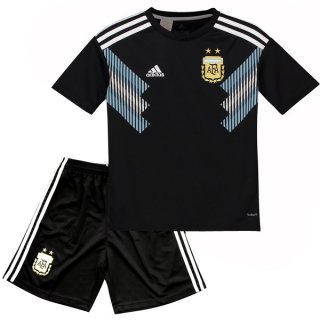 Maglia Argentina Away Bambino 2018 Nero Blu