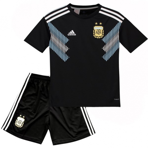 Maglia Argentina Away Bambino 2018 Nero Blu