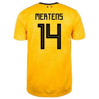Maglia Belgio Away Mertens 2018 Giallo
