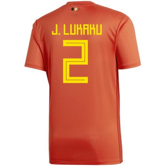 Maglia Belgio Home J.lukaku 2018 Rosso