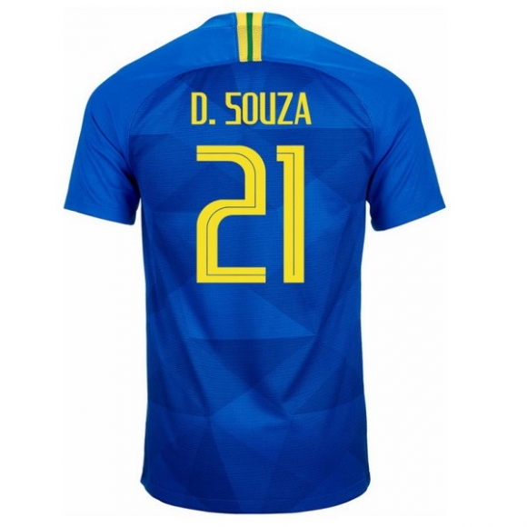 Maglia Brasile Away D.Souza 2018 Blu