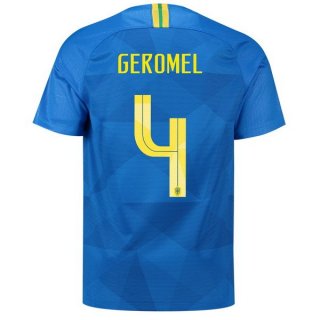 Maglia Brasile Away Geromel 2018 Blu