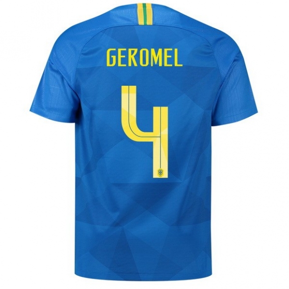 Maglia Brasile Away Geromel 2018 Blu