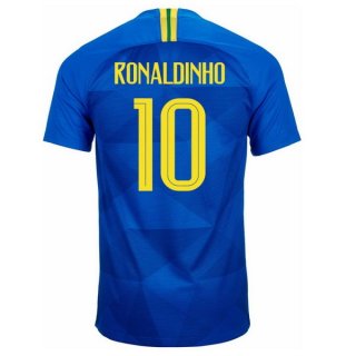 Maglia Brasile Away Ronaldinho 2018 Blu