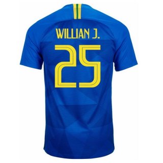 Maglia Brasile Away Willian J. 2018 Blu