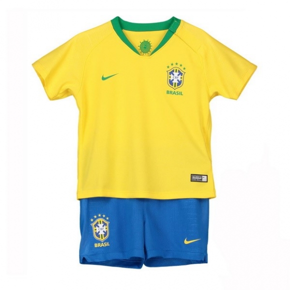 Maglia Brasile Home Bambino 2018 Giallo