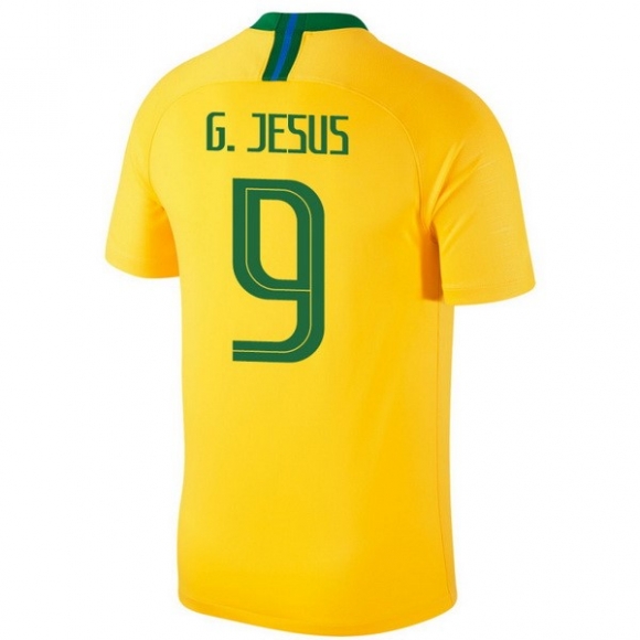 Maglia Brasile Home G.Jesus 2018 Giallo
