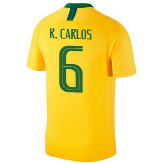 Maglia Brasile Home R.Carlos 2018 Giallo