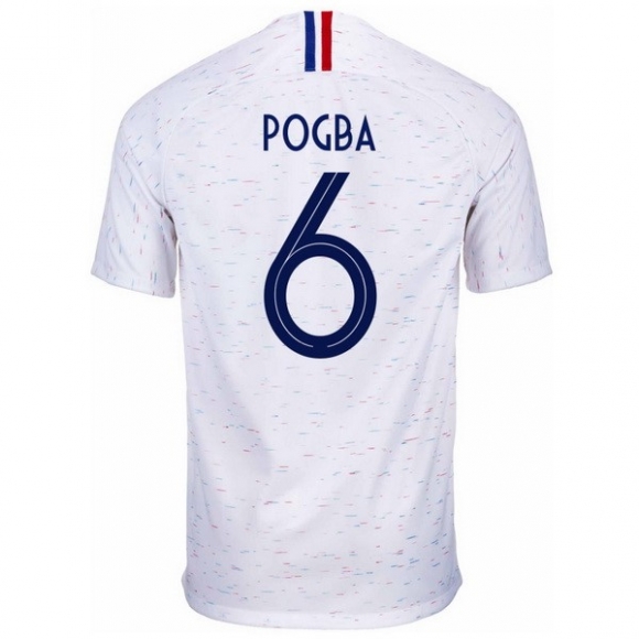 Maglia Francia Away Pogba 2018 Bianco