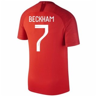 Maglia Inghilterra Away Beckham 2018 Rosso