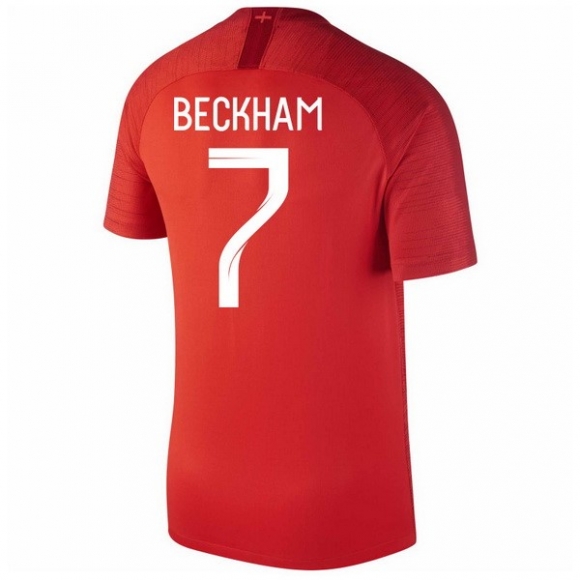 Maglia Inghilterra Away Beckham 2018 Rosso