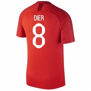 Maglia Inghilterra Away Dier 2018 Rosso