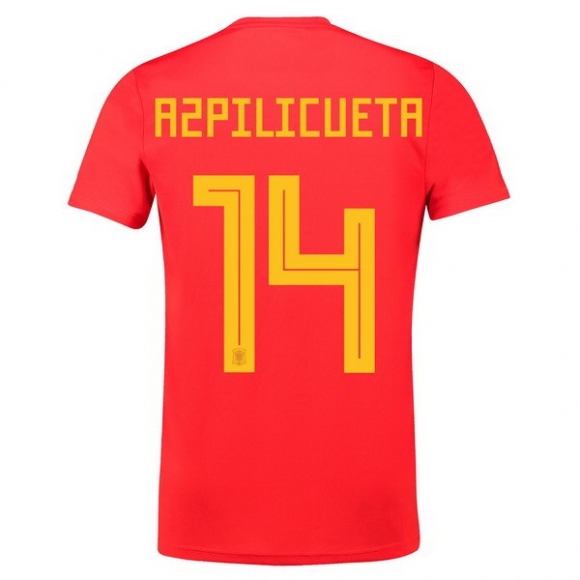 Maglia Spagna Home Azpilicueta 2018 Rosso