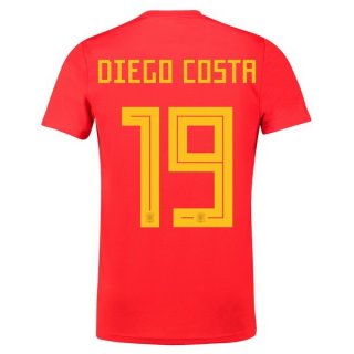 Maglia Spagna Home Diego Costa 2018 Rosso