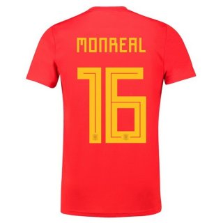 Maglia Spagna Home Monreal 2018 Rosso