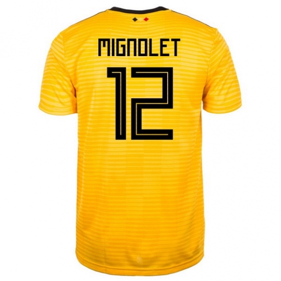 Maglia Belgio Away Mignolet 2018 Giallo