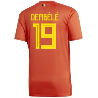 Maglia Belgio Home Dembélé 2018 Rosso