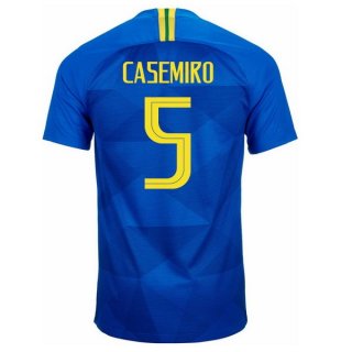 Maglia Brasile Away Casemiro 2018 Blu