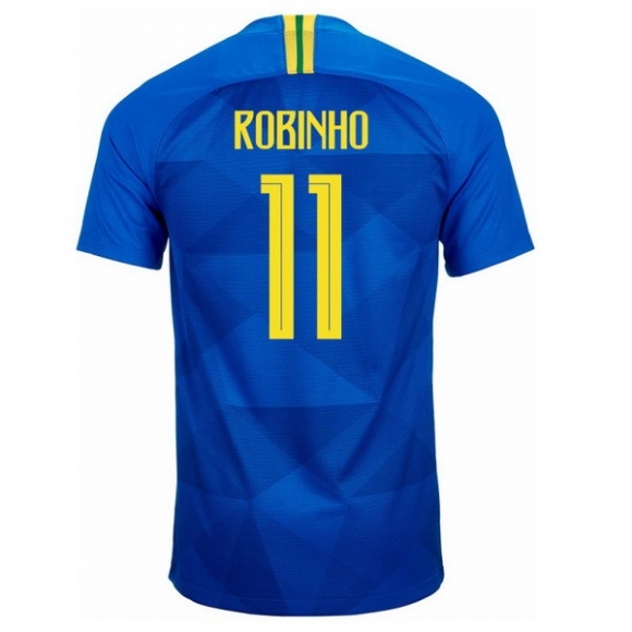Maglia Brasile Away Robinho 2018 Blu